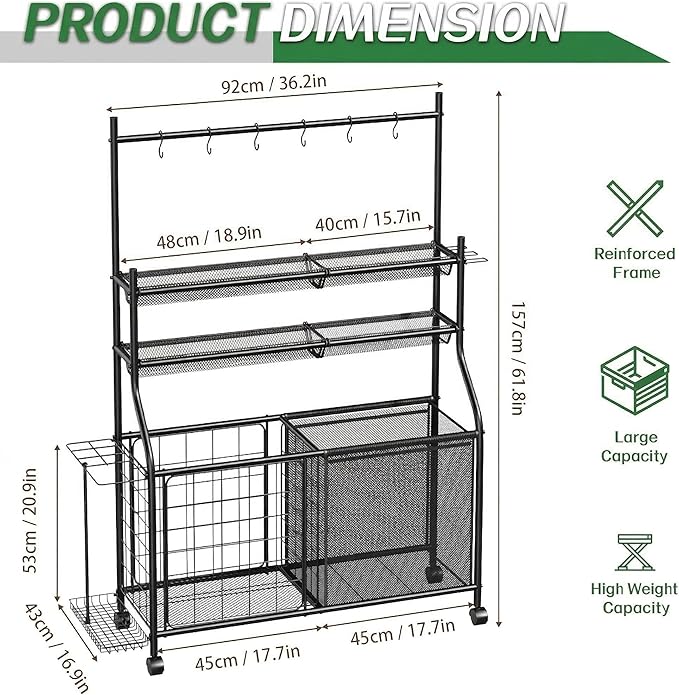 Large Sports Organizer for Garage, Ball Storage Rack Garage Sports Equipment - Image 5