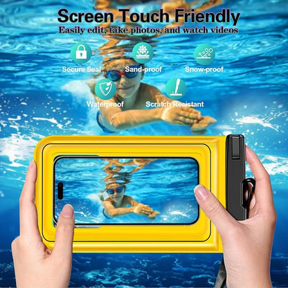 Floatable 3 Pack Multicolor Universal IP68 Floating Waterproof Phone Pouch - Image 5