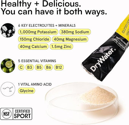 DryWater Electrolyte Powder Packets, Lemon Lime - Image 7