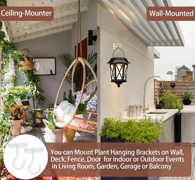 2.5in Ceiling Hooks for Hanging Plants 4Pack - Image 5