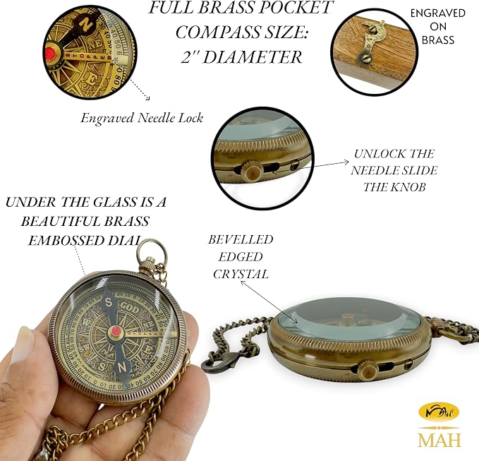 Brass Compass Gift to My Son Never Forget I Love You, Sentimental Keepsake from - Image 5