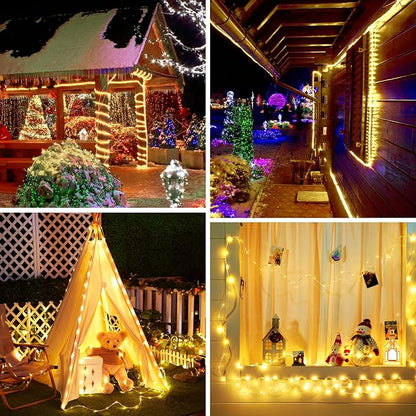 Brightown Solar String Lights Outdoor 2 Pack 72 Feet 200 LED Waterproof Solar - Image 5