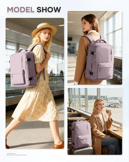 WONHOX Large Travel Backpack Carry on Flight Approved Laptop Work Business - Image 7