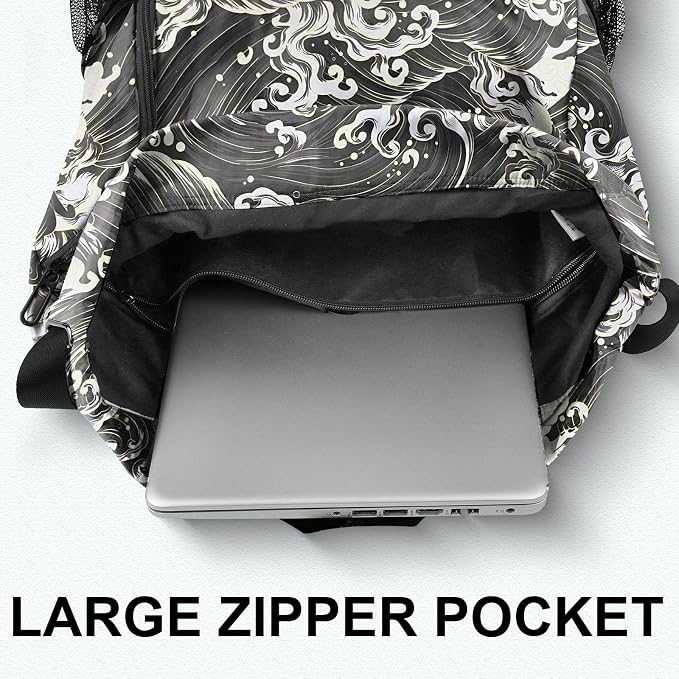 Drawstring Backpack with Mesh Pockets String Gym Bag Sackpack Sandproof Water - Image 5