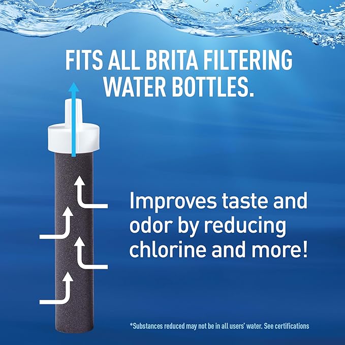 Brita Stainless Steel Premium Filtering Water Bottle, Replaces 300 Plastic - Image 6