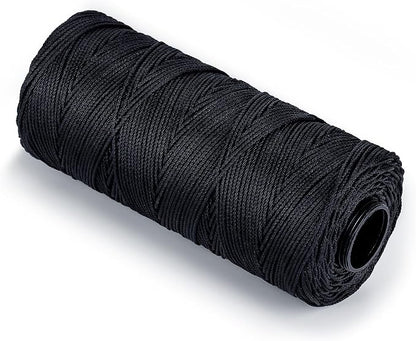 Hongda #9 Braided Bank Line Twine, 989 Feet Black Bonded Nylon Gangion Line - Image 7