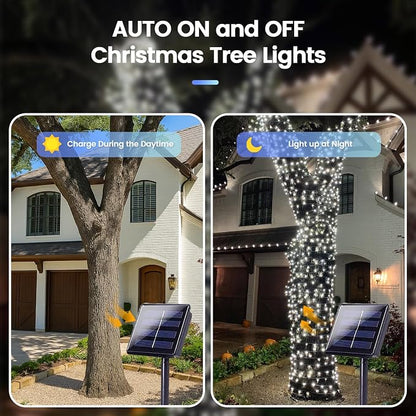 Extra-Long 144FT Solar String Lights Outdoor, 2 Pack 400LED Solar Fairy Lights - Image 2