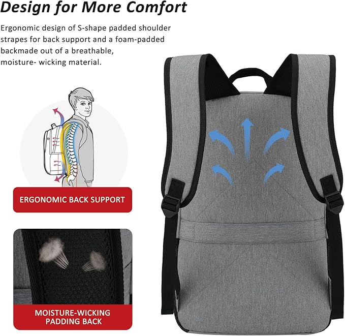 MAXTOP Travel Laptop Backpack Business Anti-theft Backpacks Water Resistant - Image 3