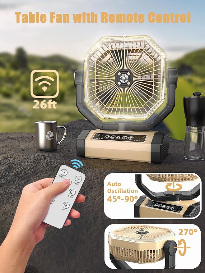 Orteen Camping Fan Rechargeable - Image 3