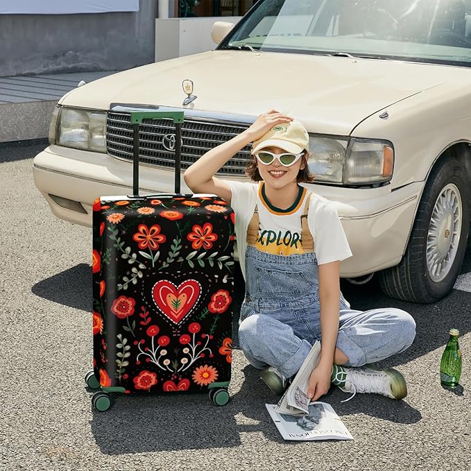 ANNA QUEEN Flowers Floral Travel Luggage Cover -Spring Stretchable Airplane - Image 4