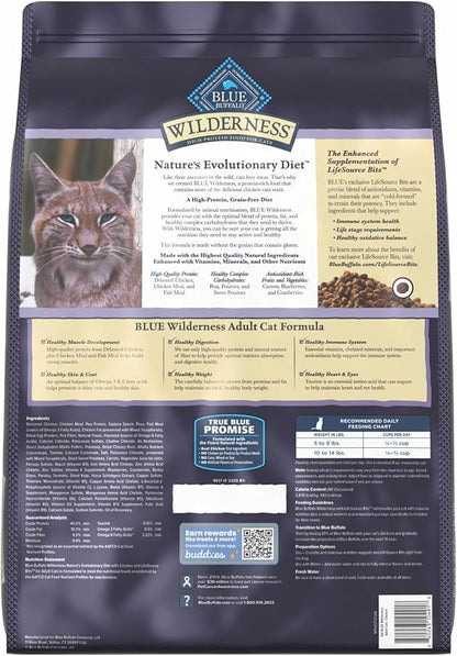 Blue Buffalo Wilderness Natural Adult Dry Cat Food, High-Protein and Grain-Free - Image 2