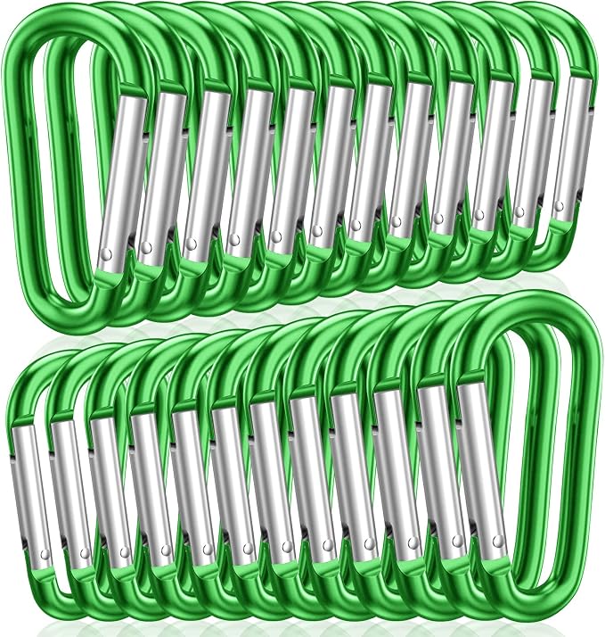 STURME 2" Aluminum D Ring Carabiners Clip D Shape Spring Loaded Gate Small by STURME