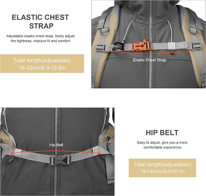 MOUNTAINTOP 25L/40L Hiking Backpack, Lightweight Travel Backpack - Image 6