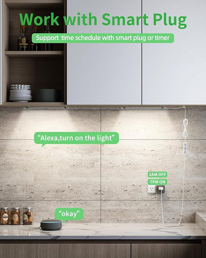 Plug-in Under Cabinet Lighting, Dimmable Under Counter Lights - Image 3