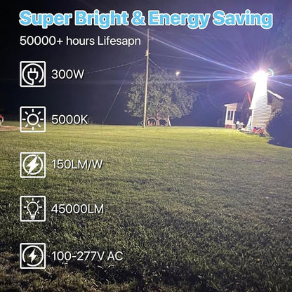 HYPERLITE Led Parking Lot Lights Outdoor 300W - Image 2