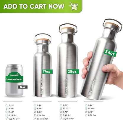 Blockhütte Insulated Custom Water Bottle 34 fl oz - Image 5