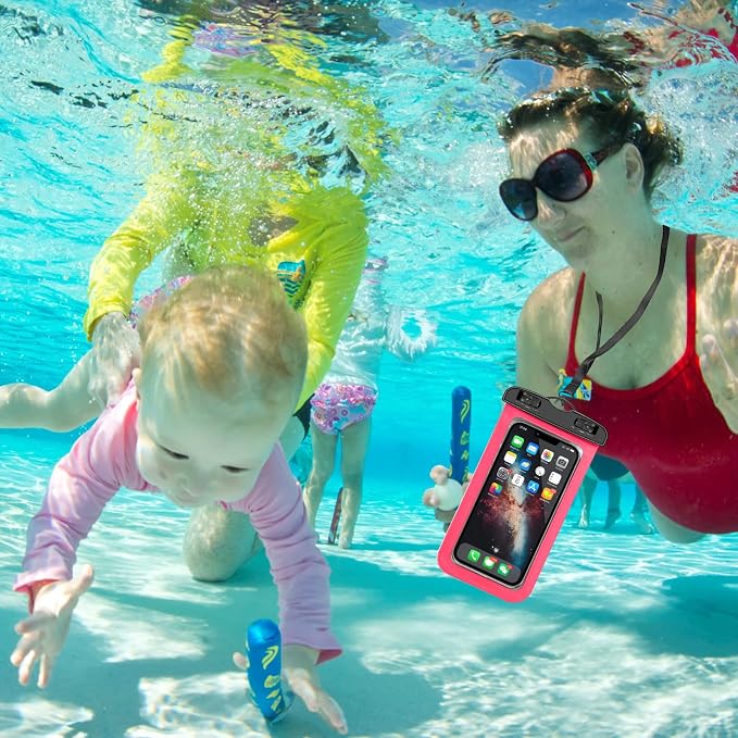 Famoby Up to 7.5" 6 Pack Multicolor Universal Waterproof Phone Pouch, Phone - Image 5