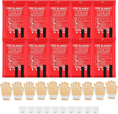 30 Pcs Emergency Fire Blankets for Home and Kitchen 40x40 Inch 10 Fiberglass by Copkim