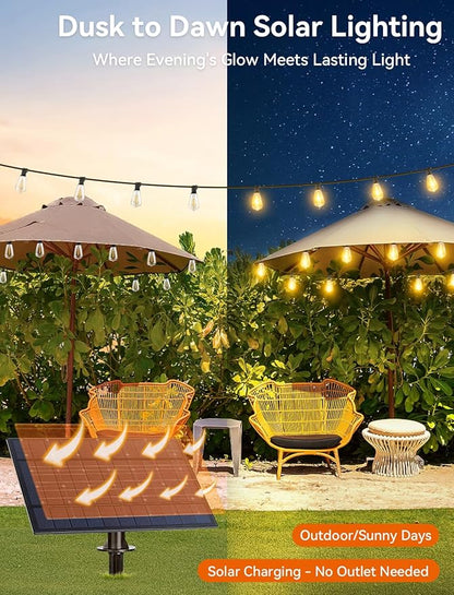 Brightever 120FT Solar String Lights Outdoor Waterproof, Patio Lights Solar - Image 6