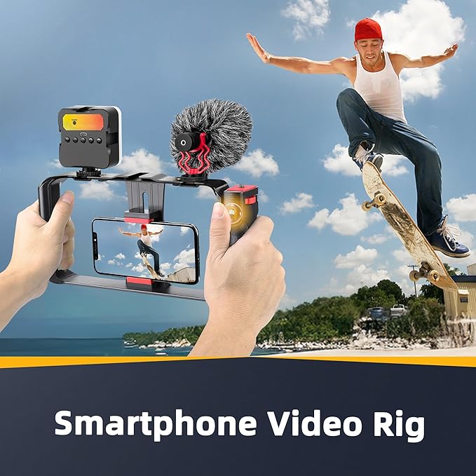 Zeadio All-in-One Smartphone Camera Stabilizer Kit, Portable Handheld Video Rig - Image 6