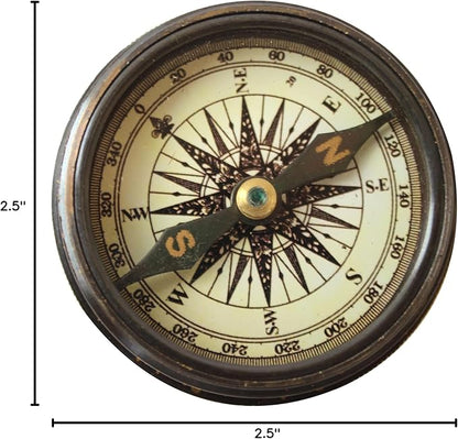 Marine Pocket Compass 1920 Vintage Brass Navigation Compass - Image 10