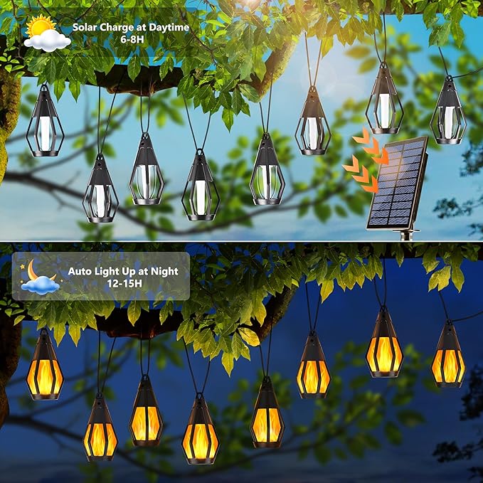 Solar String Lights for Outside, 33Ft Solar Patio Light - Image 4