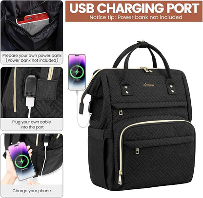 LOVEVOOK Laptop Backpack for Women, 17 Inch Professional Womens Travel Backpack - Image 5