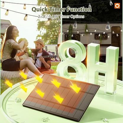 addlon 102 FT Solar String Lights Waterproof, Patio Light Solar Powered - Image 5