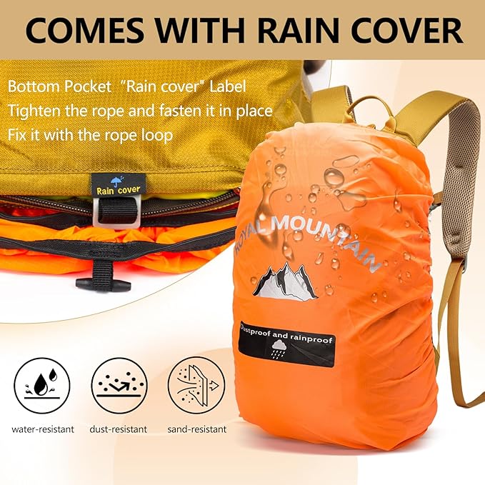 Small Hiking Backpack With Rain-cover, 20L Travel Backpacks - Image 3