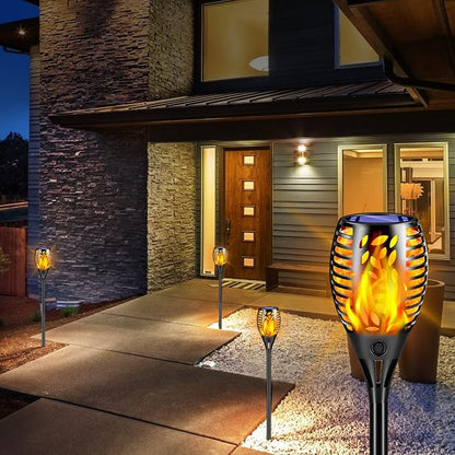 TomCare 8 Pack Outdoor Solar Lights Flickering Flames Torch Decorative Garden - Image 8