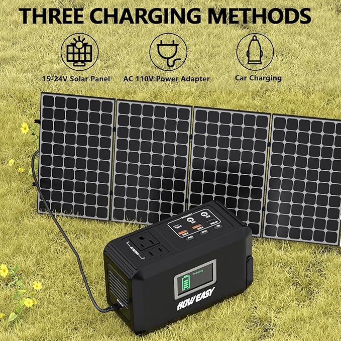 HOWEASY Portable Power Station120W, 24000mAh Camping Solar Generator, Portable - Image 4