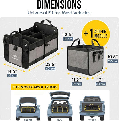 3-Section Modular Trunk Organizer XL – Car Storage - Image 2