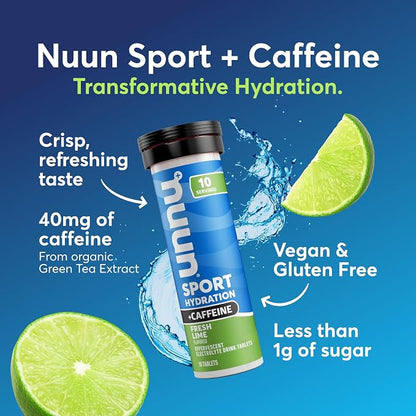 Nuun Sport + Caffeine Electrolyte Tablets – Dissolvable in Water, Variety Packs - Image 2