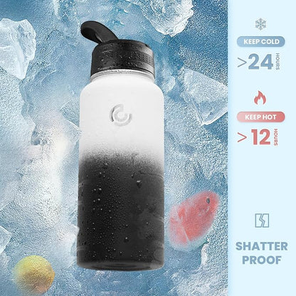 COKTIK 32oz Sports Water Bottle, Stainless Steel Water Bottle - Image 4