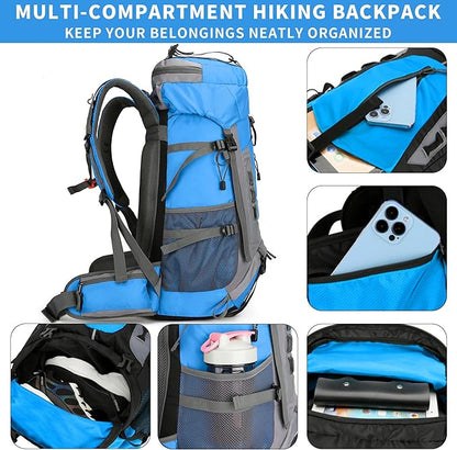 75L Hiking Backpack with Rain Cover Waterproof Camping Backpack Shoes Warehouse - Image 5