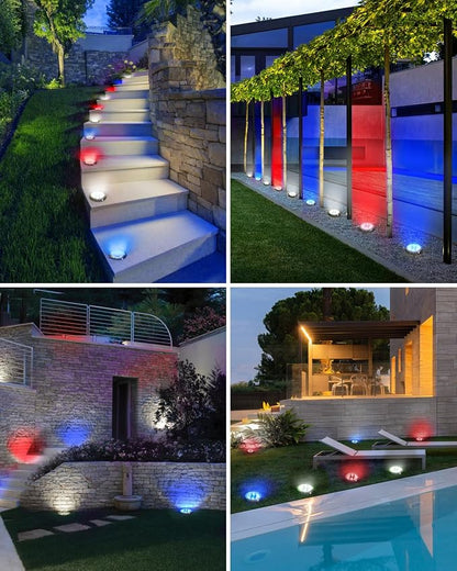 btfarm 24 Pack Solar Lights Outdoor, 8 LED Solar Ground Lights IP65 Waterproof - Image 5