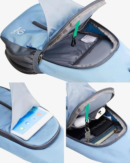 WATERFLY Sports Crossbody Sling Backpack Sling Bag Chest Bag Daypack - Image 3