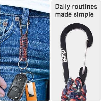 EOTW Paracord Keychain for Men Women Paracord Carabiner Backpack Keychain - Image 4