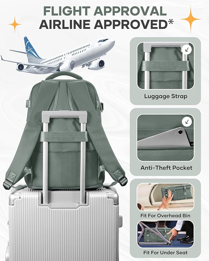 Travel Backpack for Women Airline Approved Carry on Backpack for Airplanes - Image 7