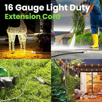 GEARit 50 Ft Extension Cords 16/3 Gauge 360° Rotating Plug Outdoor/Indoor SJTW - Image 2