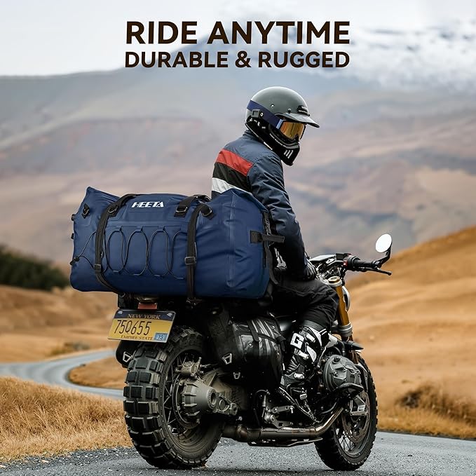 HEETA Waterproof Duffel Bag Motorcycle Dry Bag Backpack, 60L/80L Extra Large - Image 4