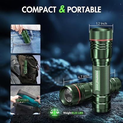 WdtPro Rechargeable Flashlights High Lumens, 2 Pack 10H Long Lasting Super - Image 5