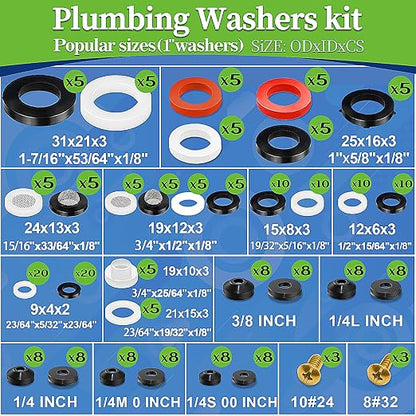 ZDBB 258 Pcs 2-in-1 Spigot Washer & Hose Gasket Kit - Image 3