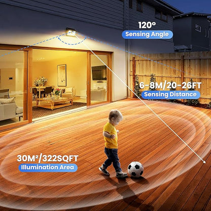 Solar Motion Sensor Outdoor Lights, Super Bright Solar Lights Outdoor Waterproof - Image 7