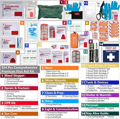 Advanced First Aid Kit, Comprehensive Trauma First Aid Kits - Image 3