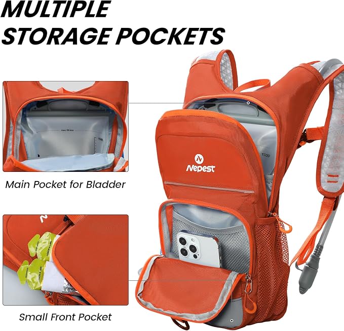 Nepest Kids Hydration Backpack, Mini Water Backpack - Image 2