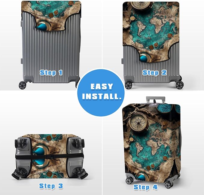 Luggage Cover Protector for 26-28 Inch Suitcases, TSA Approved Elastic Travel - Image 6