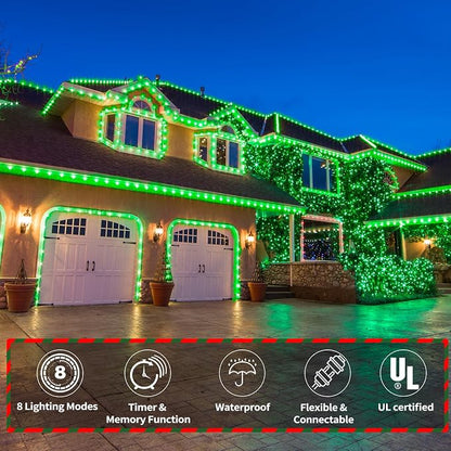 50ft LED Rope Lights Outdoor, 360 LED Connectable and Flexible Tube Lights - Image 2