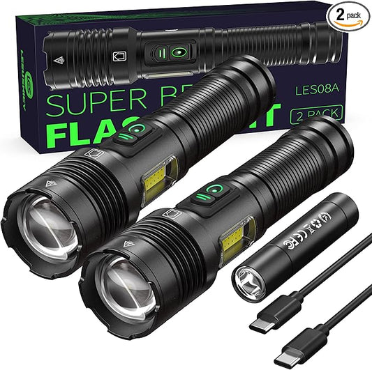 Rechargeable Flashlights High Lumens 100000 by LESUSNICY