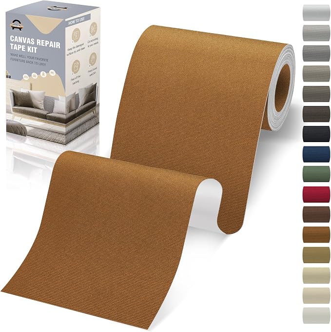 OAZ 4 x 79 inch Canvas Repair Patches Fabric Patch Self-Adhesive Canvas Repair by OAZ